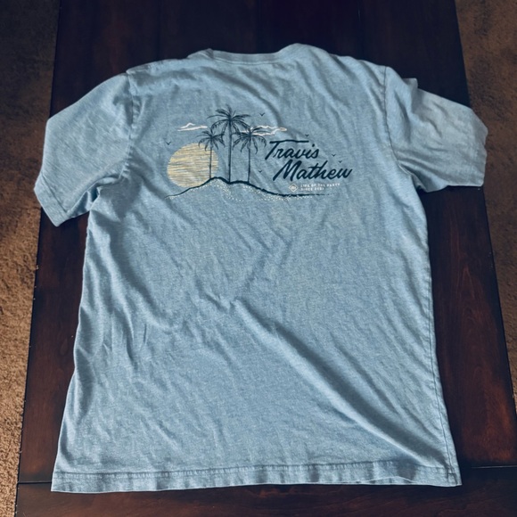 Travis Mathew Light Blue Men's Short Sleeve Tee Large - Picture 3 of 7
